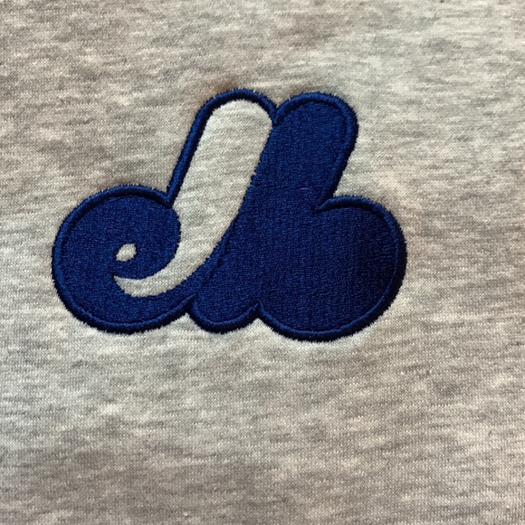 NWT Genuine Merchandise cotton blend sweatshirt hoodie blue logo left size M - Picture 5 of 9